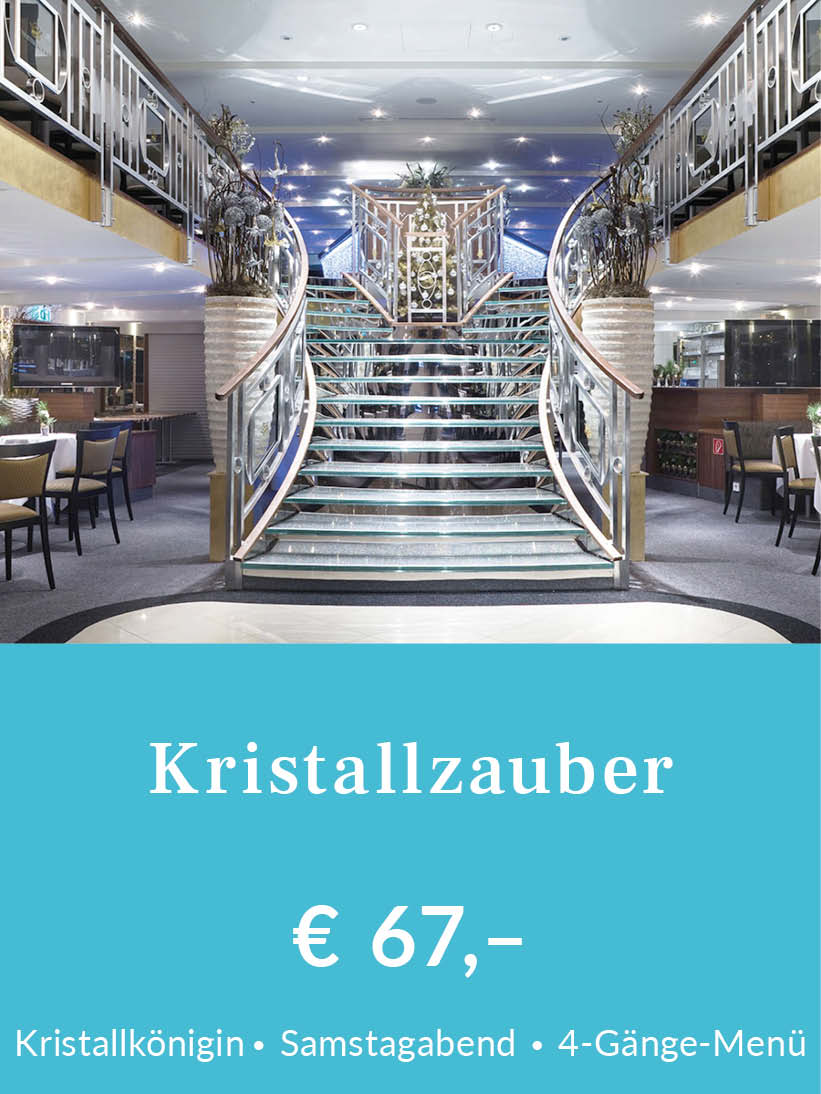 Kristallzauber jeden Samstagabend ab Regensburg. Ticket für 67 Euro pro Person inklusive 4-Gänge-Menü. Für mehr Infos oder eine Buchung bitte hier klicken.