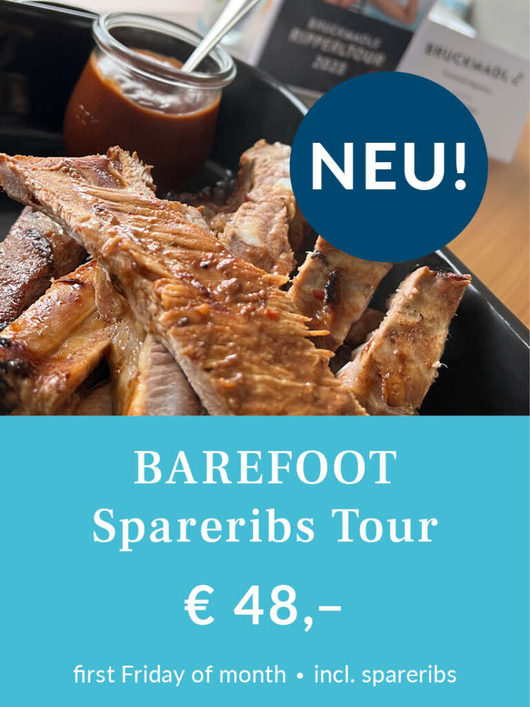 Neue Schifffahrt ab Passau: Barefoot Spareribs Tour für 48 Euro pro Person inklusive Ripperl. Für mehr Infos und eine Buchung bitte hier klicken.